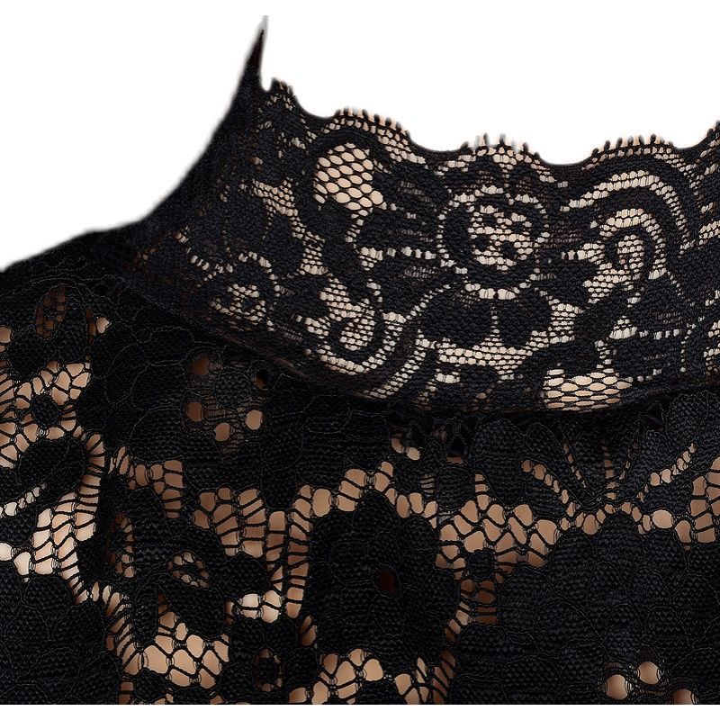 Breathable lace bottoming fake collar women's sweet sexy small inner strap soft lace shirt stand collar close-fitting