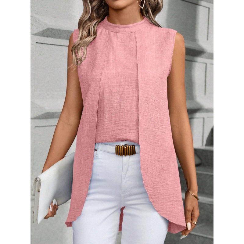 Hot-selling drape shirt shirt women's irregular shirt neat size neat color