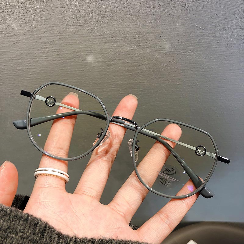 Little Red Riding Book Same-style Black-rimmed Glasses Plain-free Artifact Anti-blue Glasses Frame Women's Large-frame Flat Glasses Trendy 0672