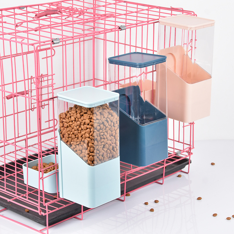 Cat Bowl automatic feeder dog self-service feeding machine dog food bowl anti-knock pet iron cage hanging bowl