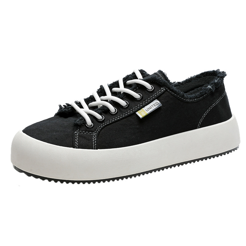 Spring 2024 new men's shoes Korean Harajuku fashion shoes student casual shoes canvas shoes men's board shoes a generation of hair
