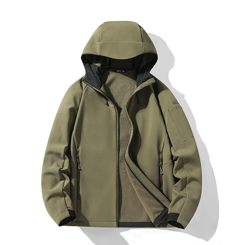 Outdoor soft shell jacket men's autumn and winter waterproof windproof sports jacket breathable soft shell jacket women's jacket foreign trade