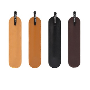 Korean style vintage leather pencil case copper gong burning pen case pen storage protective cover leather student stationery box wholesale