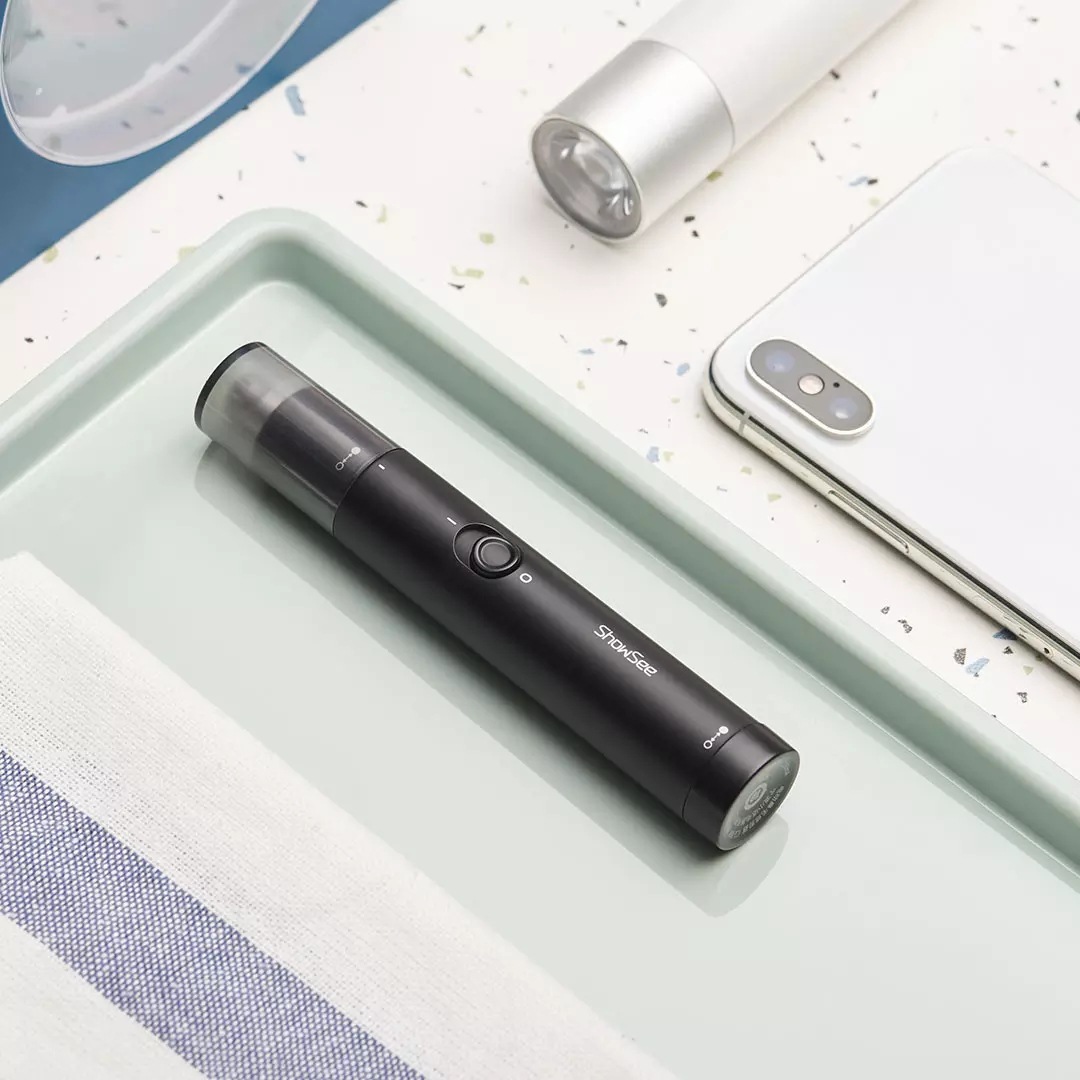 SHOWSEE Small Fit Electric Nose Hair Trimmer Men's and Women's Nose Hair Trimmer Shaving Cleaning Nose Hair Trimmer