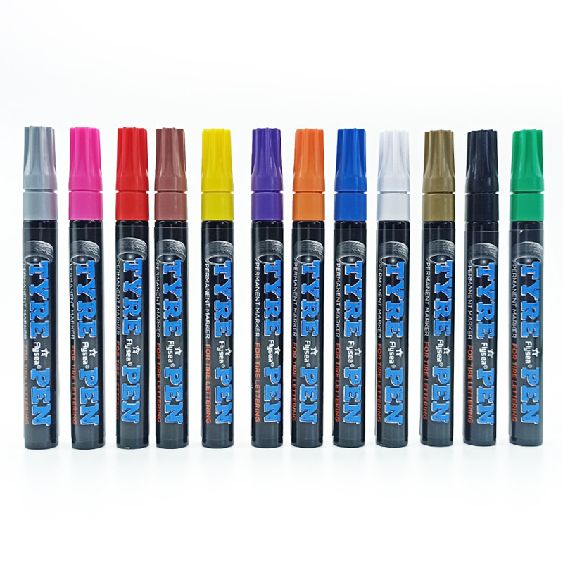Cross-border DIY tire graffiti pen motorcycle tire coloring special oily TIREPEN color changing paint pen