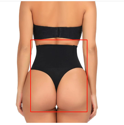 European and American sexy mid-waist tummy-control butt-lifting pants, seamless imitation curling body-lifting butt-exposing high-waisted pants with triangle thong inner