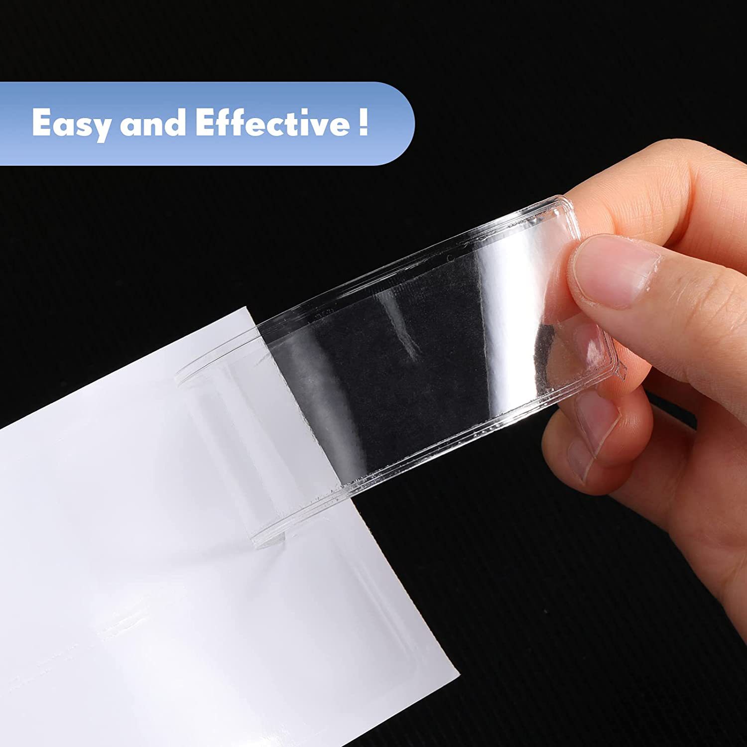 Amazon hot sale in stock waterproof self-adhesive transparent adhesive label holder storage classification PVC sticker