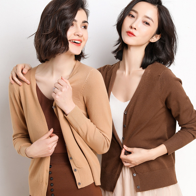 Knitted sweater cardigan women's 2022 autumn and winter New Korean women's autumn and winter sweater small fragrant style coat manufacturers