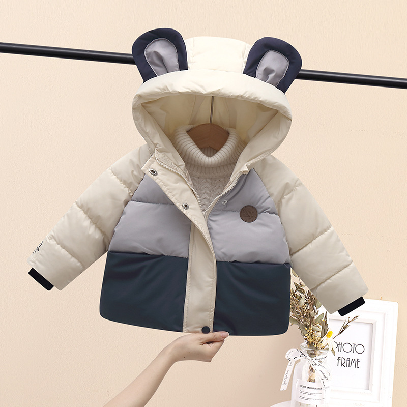 Children's Down Coat 2023 New Autumn and Winter Thickened Baby Coat Cotton Coat Korean Style for Boys and Girls