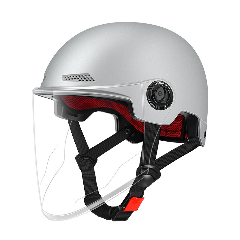 3c Certification Helmet Electric Car Men's And Women's New National Standard Summer Sunscreen Helmet Solid Color Four Seasons Half Helm_voghion.com