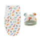 Foreign trade European and American newborn swaddling sleeping bag baby spring silkworm sleeping bag quilt anti-kick baby hat 8922025