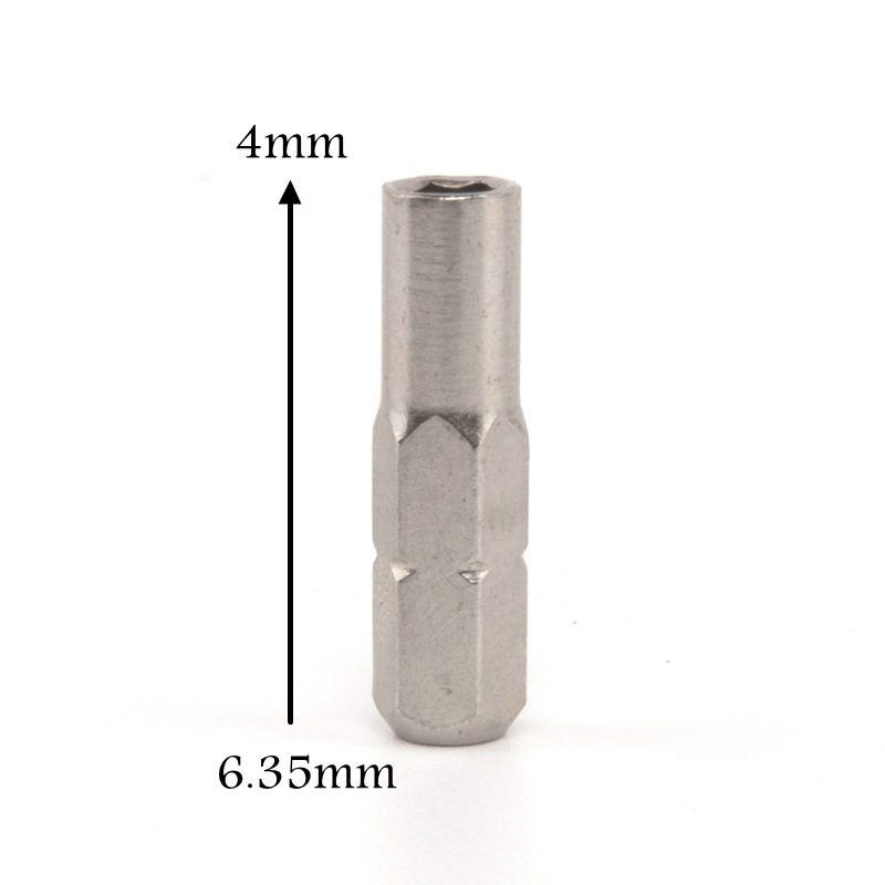 Batch head converter with magnet Adapter manual electric screwdriver hex 1/4 "6.35mm to 4mm
