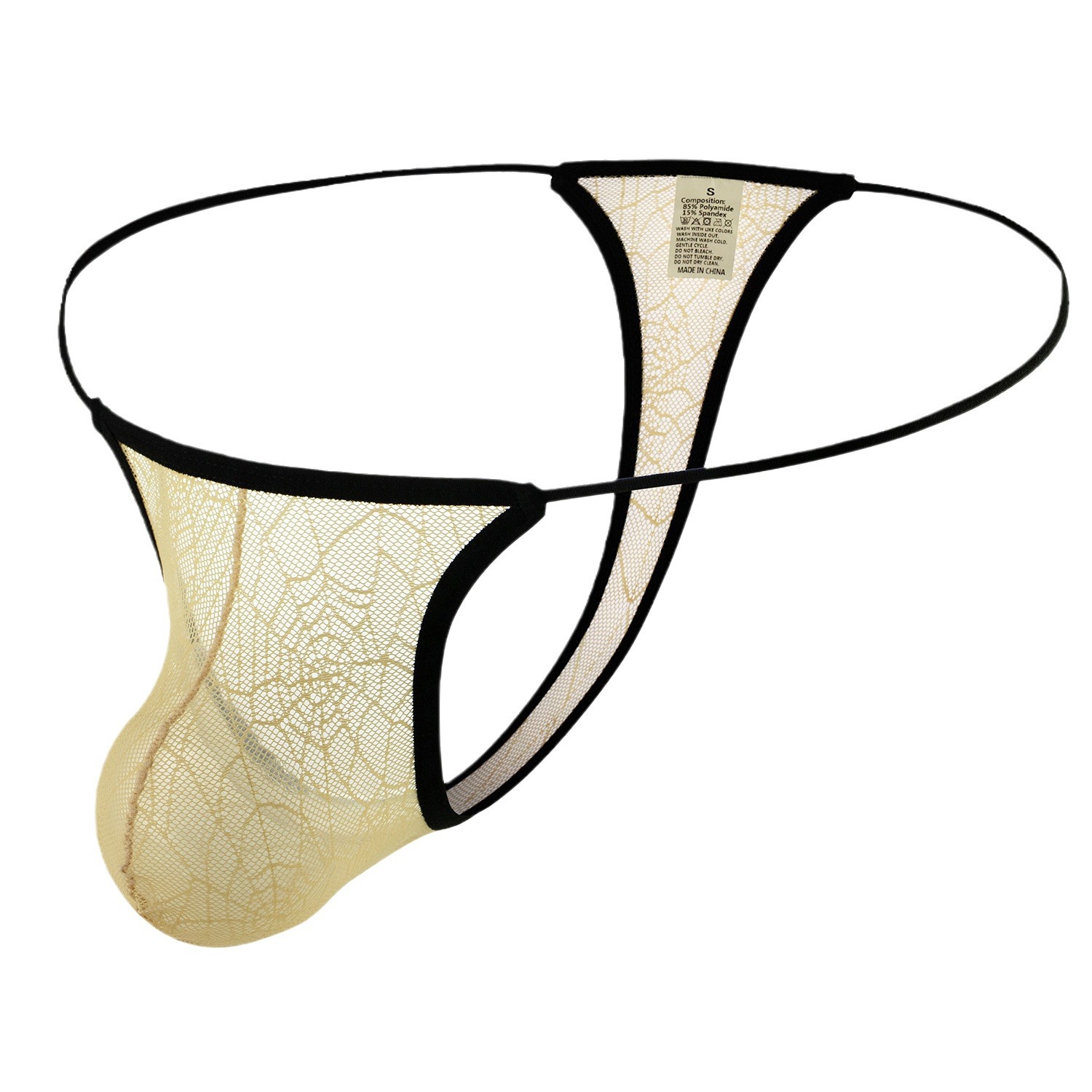 Foreign trade cross-border men's lace men's T-shaped men's sexy T-shaped pants men's perspective sexy underwear B636