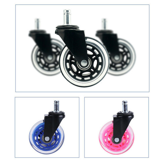 Caster transparent caster 3 inch silent liner wheel manufacturers supply caster transparent wheel office chair caster
