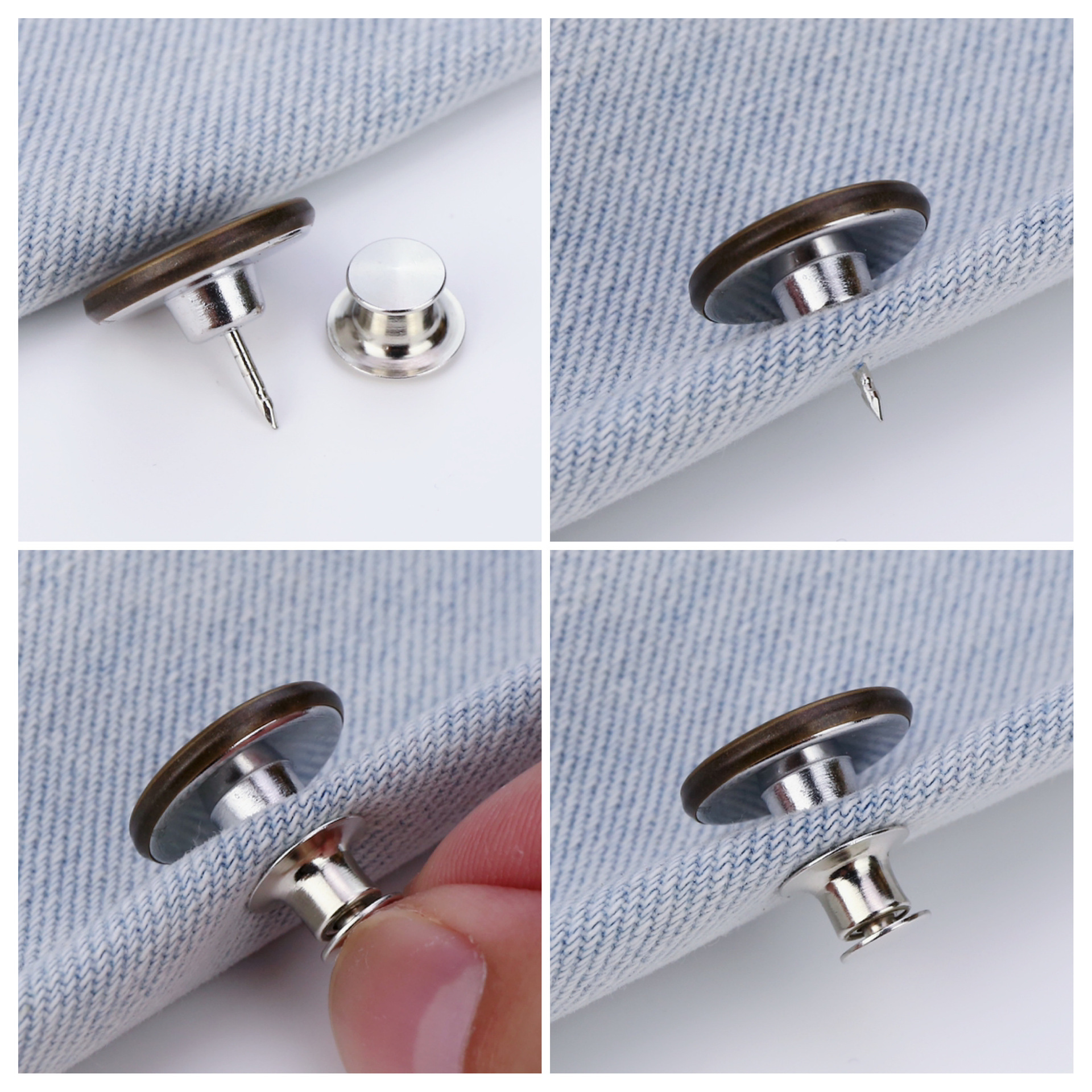 Nail-free Button Detachable Waist Artifact Seam-free Adjustable Denim Pants Button Pants Fixed Large and Small Waist