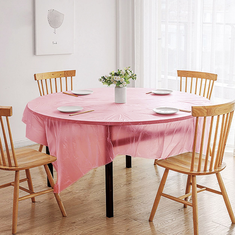 Wholesale disposable tablecloth plastic red tablecloth PE film tablecloth wedding banquet tablecloth 10 sheets/bag
