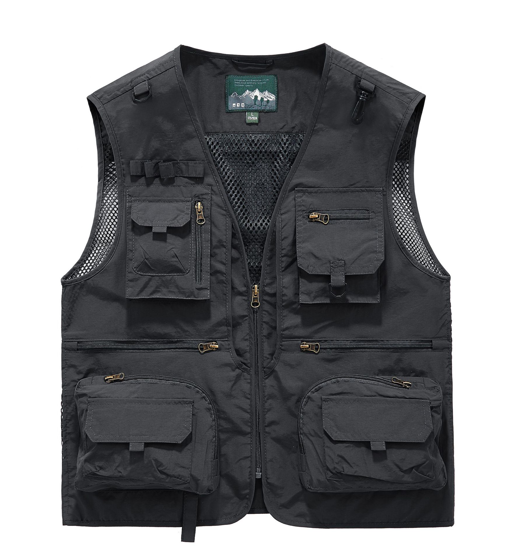 Vest customized printed logo photographer director vest outdoor mountaineering propaganda vest multi-pocket overalls