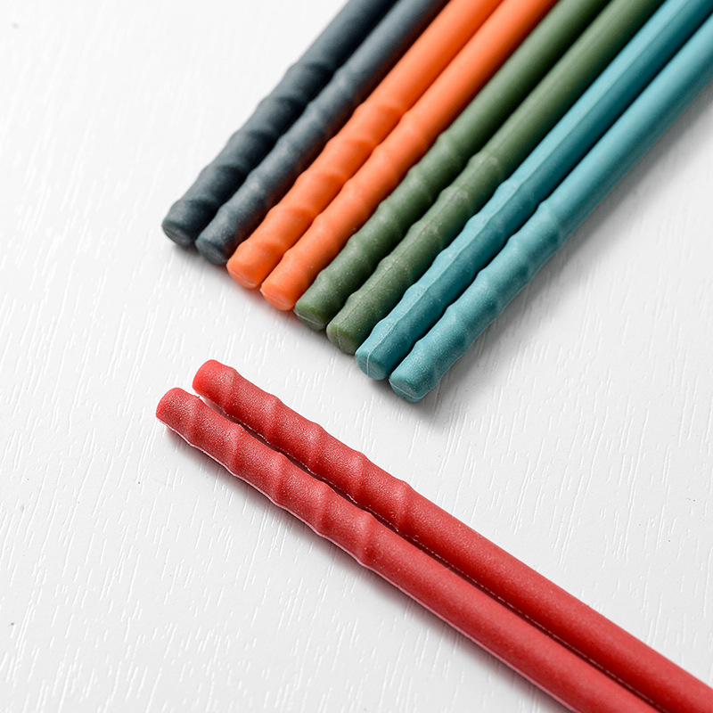 Food grade silicone chopsticks 24cm household chopsticks high temperature resistant non-slip steel core Chinese family chopsticks wholesale