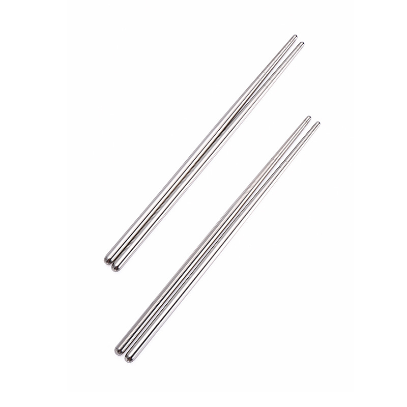 Chopsticks Household Wholesale Canteen Fast Food High Temperature Sterilizable Chopsticks Set Laser logo Stainless Steel Chopsticks
