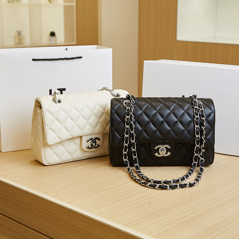 Women's Bag 2023 New Fashion Rhomboid Bag Chanel Style High-end All-match Shoulder Crossbody Bag Chain Bag for Women