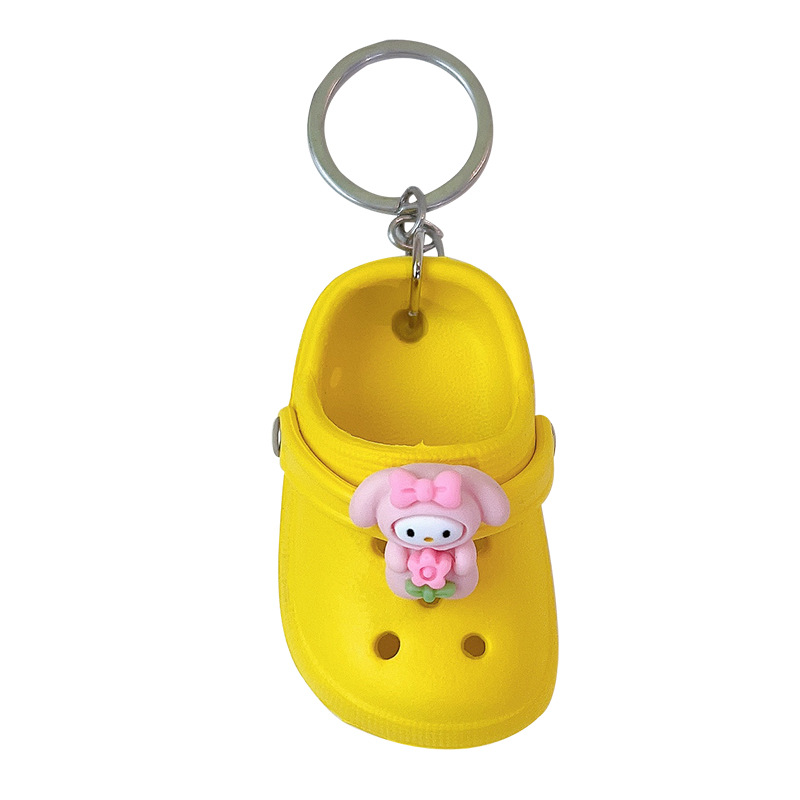 New cute small mini slippers hole shoes steam couple keychain shoes backpack pendant small gifts wholesale