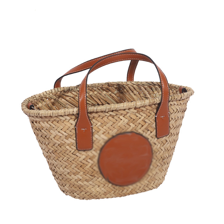 Straw bag women's bag ins natural water grass diagonal woven handbag European and American shoulder bag portable beach bag wholesale