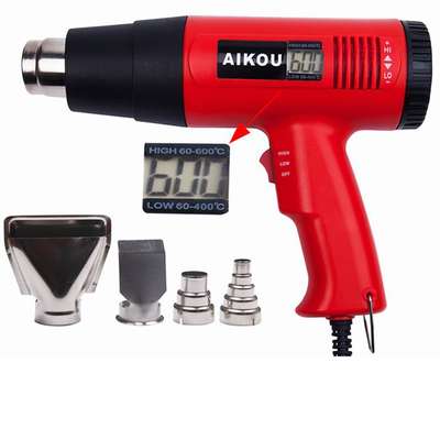 Factory wholesale 1800W 2000W industrial hot air gun thermostat hot air gun car film baking gun welding gun