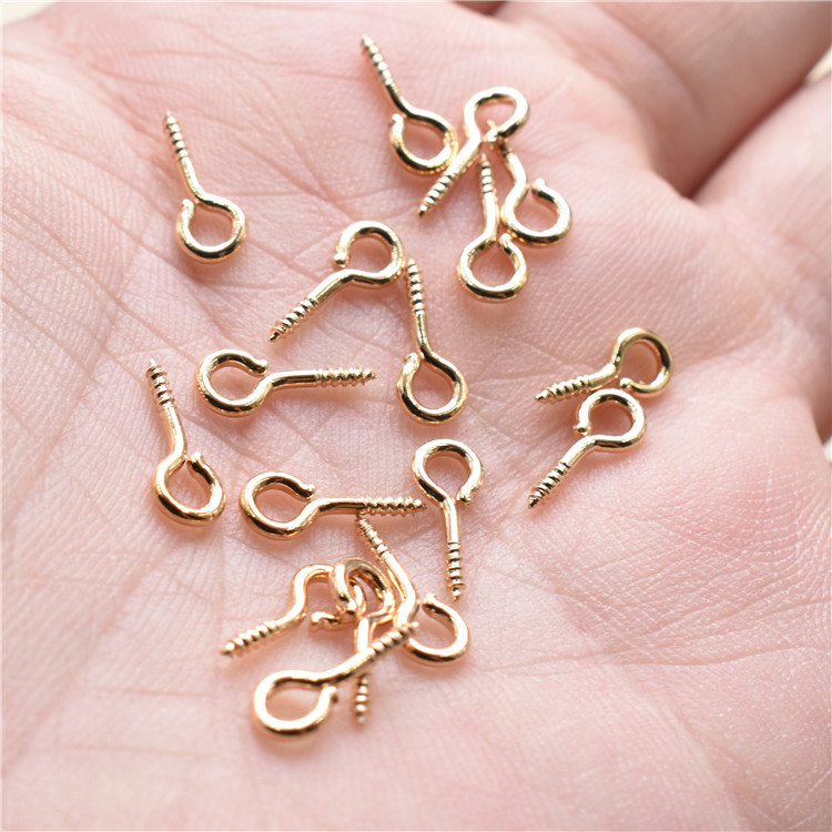 Factory in stock DIY small accessories sheep eye nail sheep angle nail 9-word needle screw bronze silver gold handmade sheep eye nail