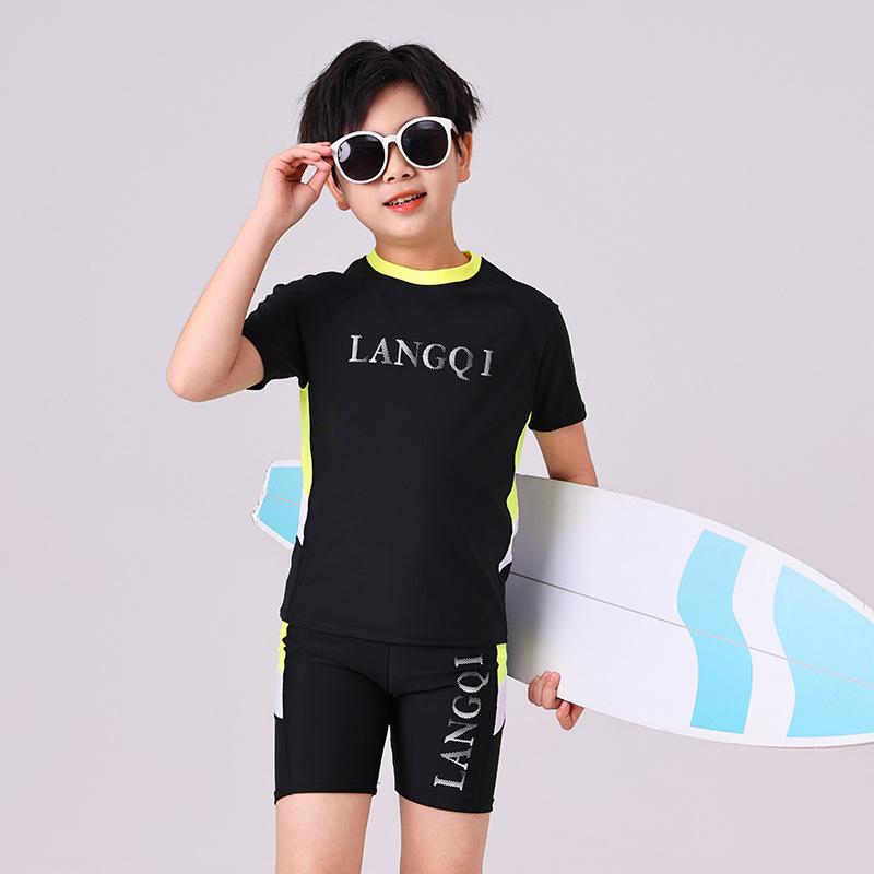 Children's Swimwear Boys Swimming Suit Big Children's Hot Spring Swimming Trunks Suit Sunscreen Quick-drying Swimming Trunks Suit Wholesale
