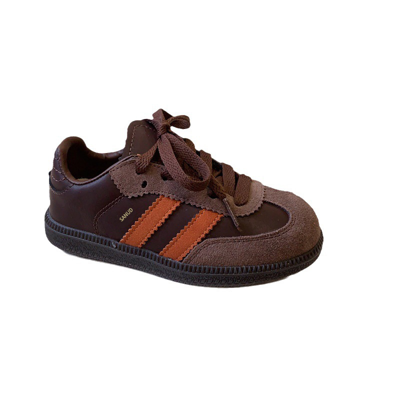 Retro Children's Shoes Children's Sneakers 2023 Autumn and Winter Velvet Boys' Sneakers Girls' Baby German Training Shoes