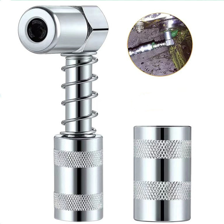 90 degree grease nozzle grease gun lubrication tool accessories grease coupler connector 2 assembled large sleeve