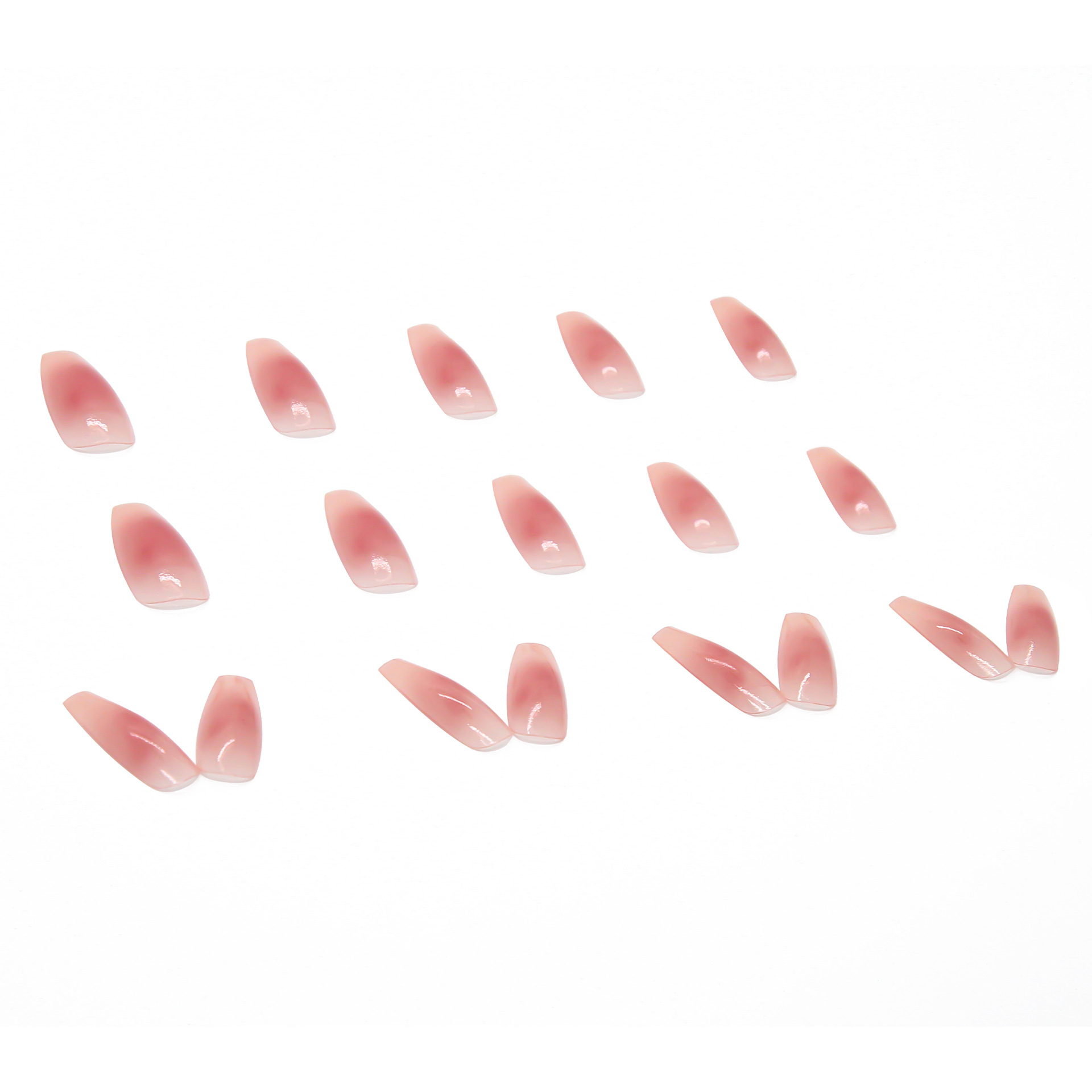 Long nail Piece Wear nail Pink Gentle Blush nail Art False nail Removable nail Sticker Finished nail