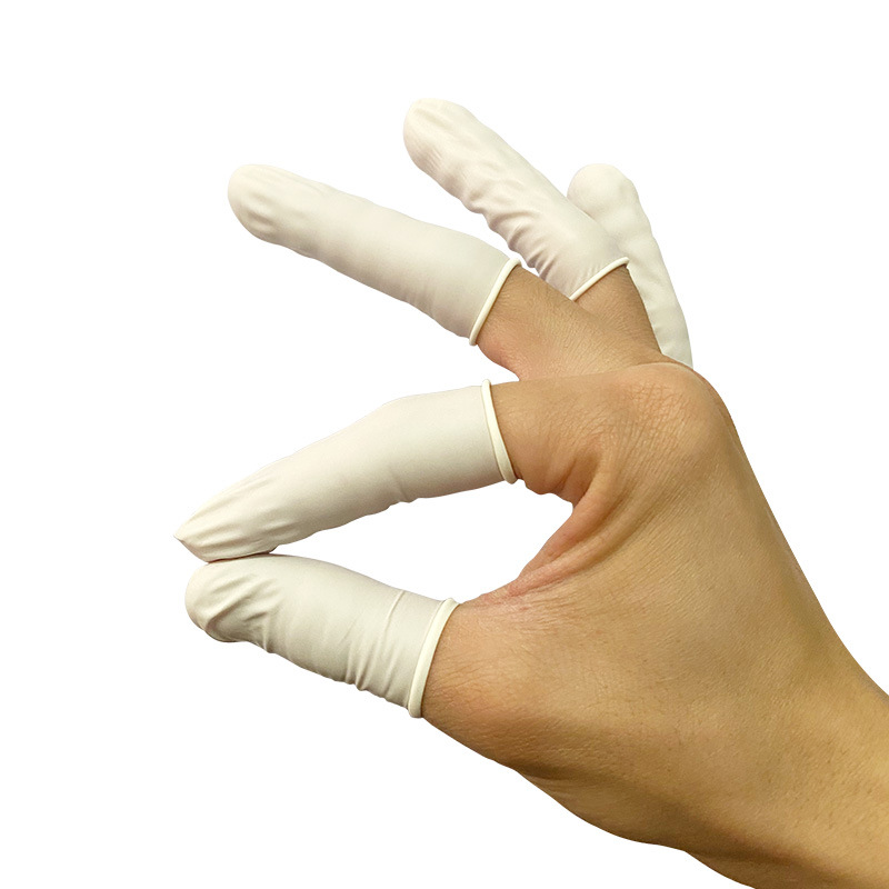 Manufacturers latex finger cover white disposable rubber finger cover industrial protection dust-free labor protection men's anti-static gloves