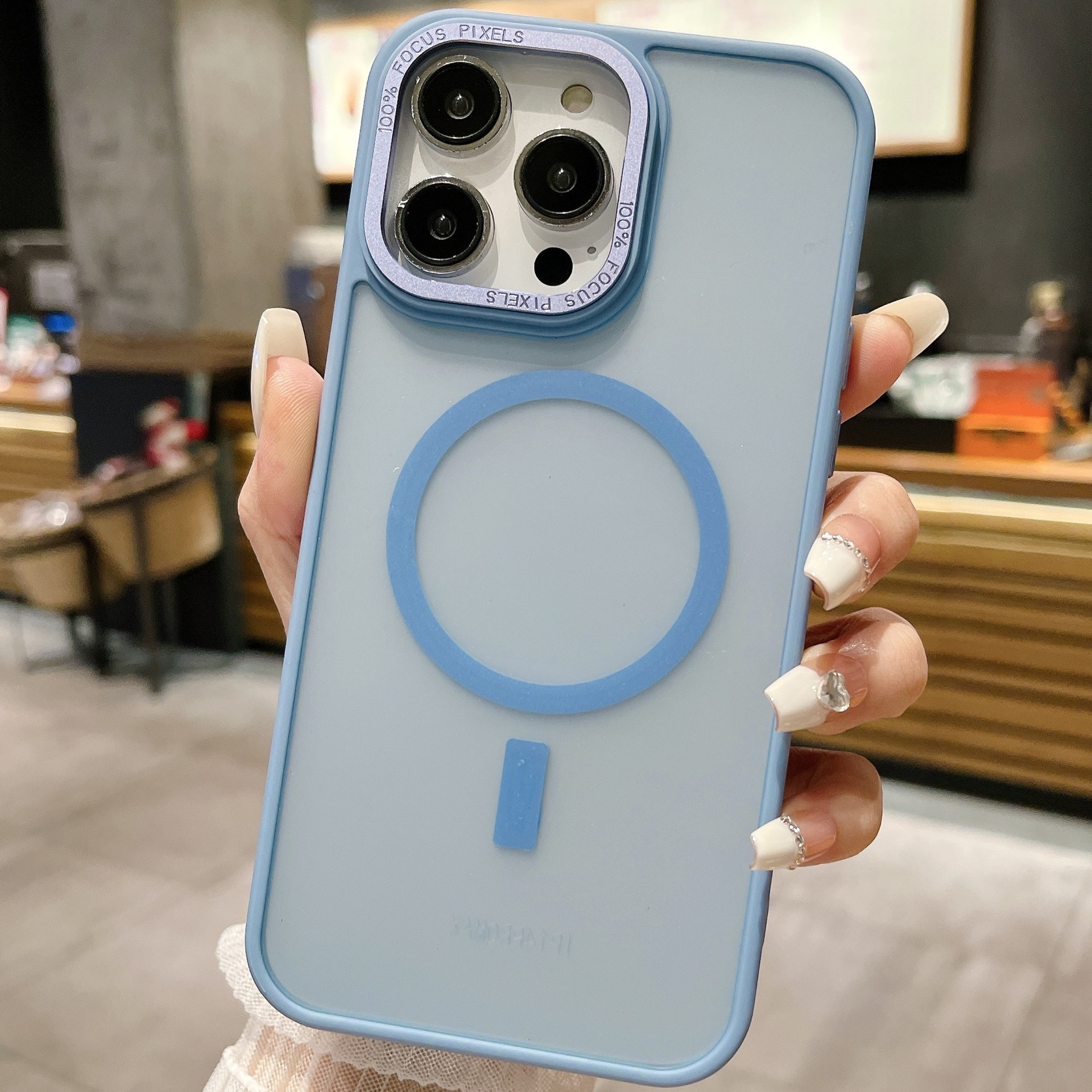 適用iphone15promax磁吸手機殼14半透14pro磨砂13高級感12/11簡約