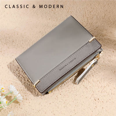 Classic Two Fold Short Wallet Women Coin purse Frosted Women pu Wallet Wallet Women purse Tillian