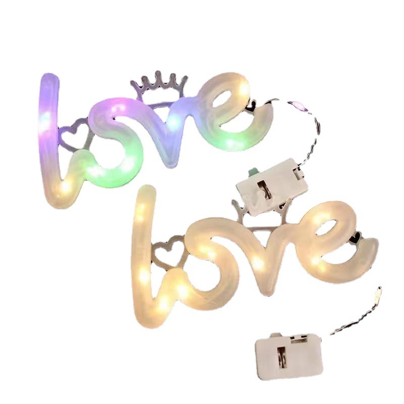 Valentine's Day LED Decorative Light Birthday Cake Gift Box Flowers Flower bouquet Floral packaging LOVE luminous letter string of lights