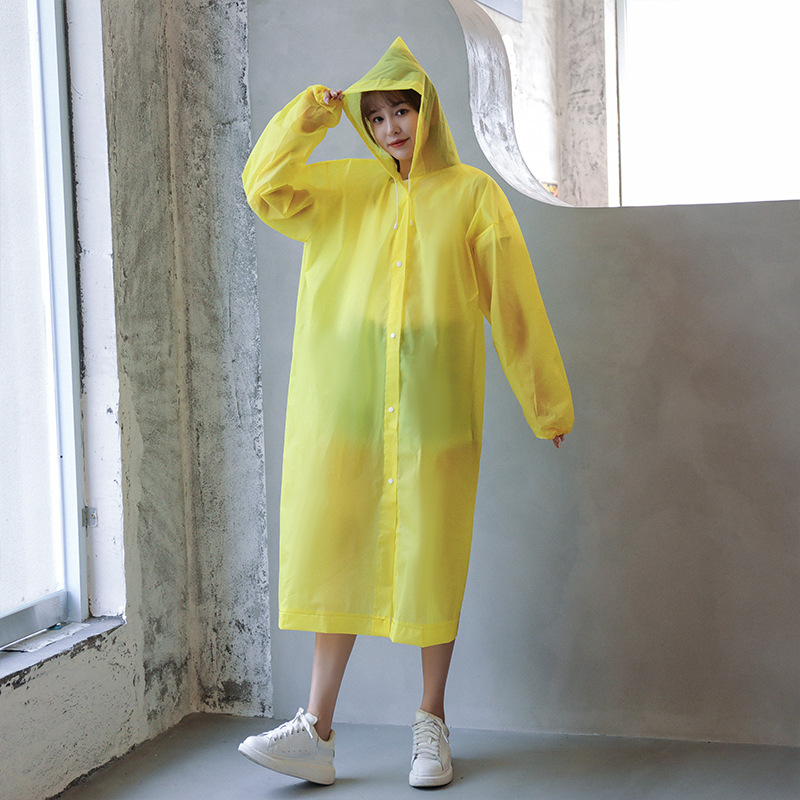 Factory thickened eva non-disposable adult raincoat travel portable raincoat long rainstorm raincoat wholesale