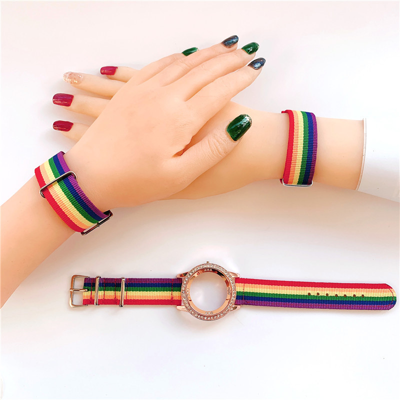 TikTok Explosions Rainbow Bracelet Micro Business Explosions ins Rainbow Bracelet Rainbow Bracelet Colorful Girl Heart Bracelet