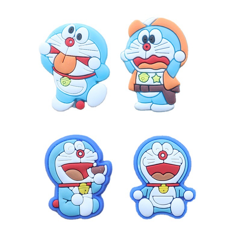 Cave shoes buckle DIY decorative accessories PVC soft glue Causeway burning blue cat denim cat children's slippers Cartoon Cartoon
