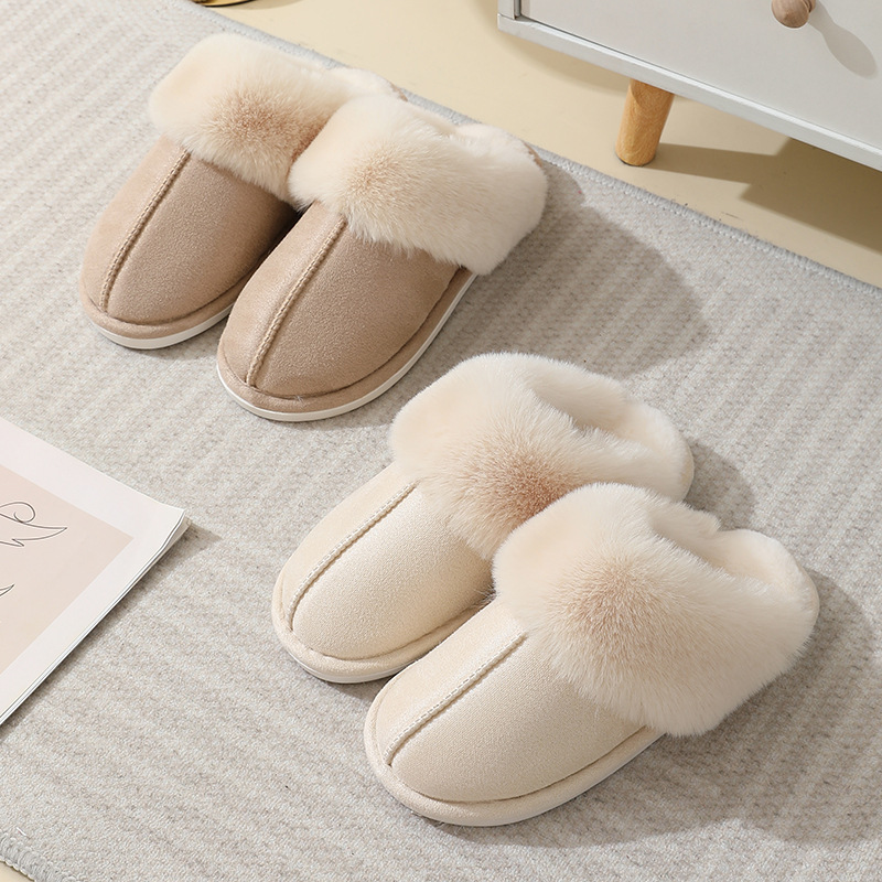 2024 Amazon Cross-border Explosions Winter Home Slippers for Men and Women Couple Indoor and Outdoor Warm Slippers