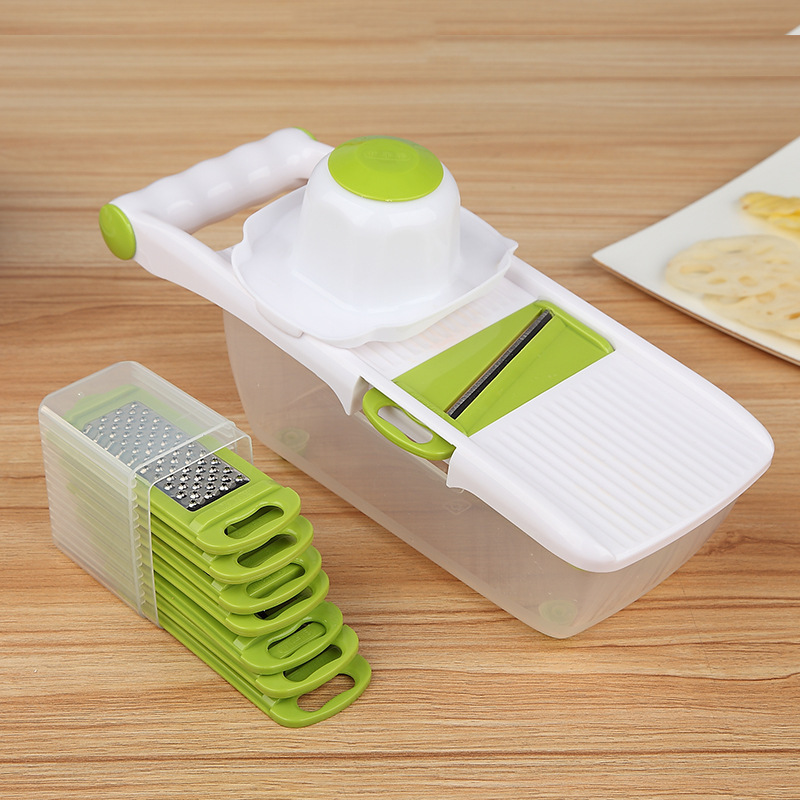 Multifunctional vegetable cutter household kitchen potato radish grater hand guard diced slice stainless steel wipes