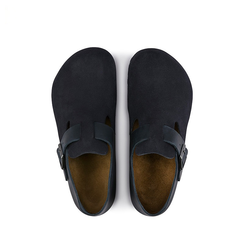 London Boken shoes 2023 autumn and winter New soft wood bottom leather stitching suede BK Boken shoes men's and women's single-layer shoes