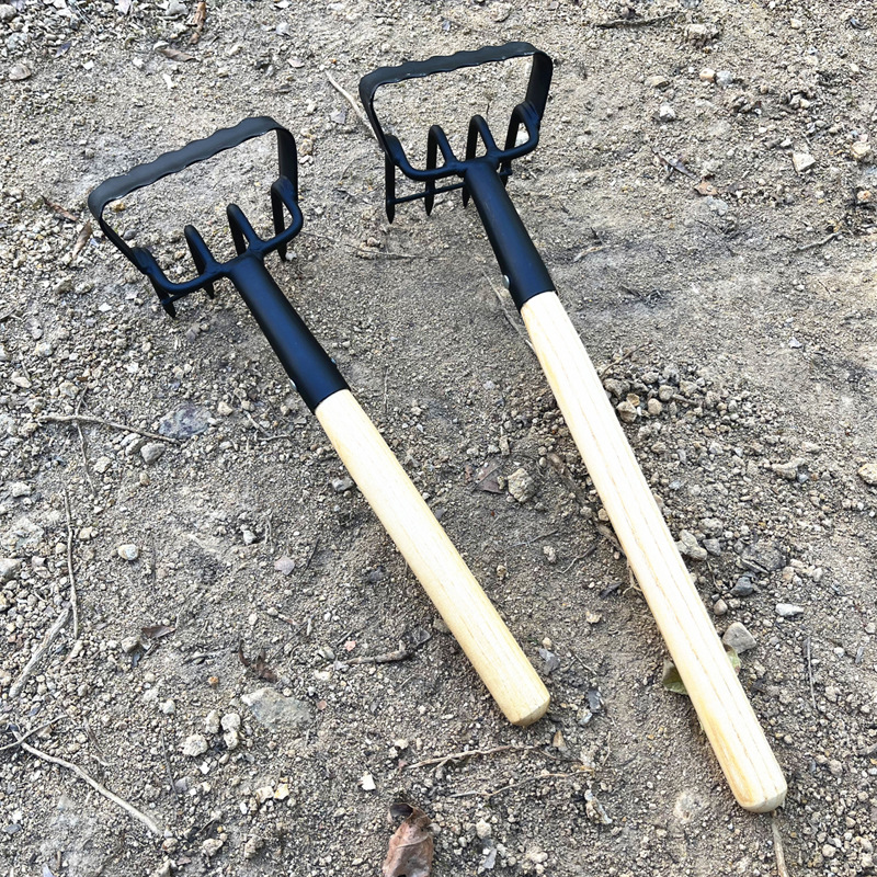 Agricultural rake multi-functional Haigang steak iron rake small rake weeding and raising grass pine soil vegetable garden tools