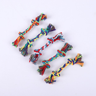 Factory Direct Supply Double Knot Cotton Rope Dog Toy Molar Bite Double Knot Cotton Line Pet Toy Knot Dog Bite Toy