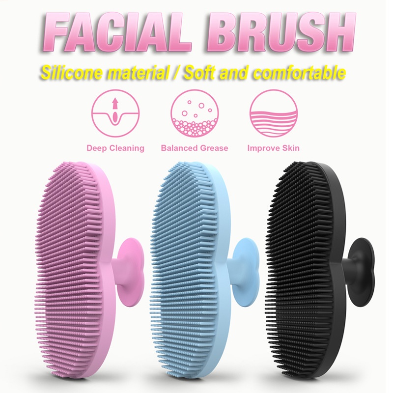 New Silicone face washing brush soft hair manual facial cleansing brush makeup remover blackhead removal face washing artifact pore cleaning brush