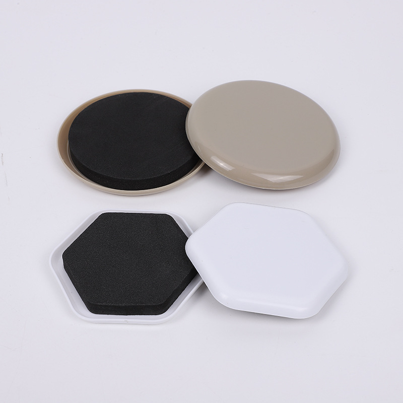 Factory direct supply hexagonal polygonal furniture mobile sliding pad circular furniture sliding pad mute anti-scratch foot pad