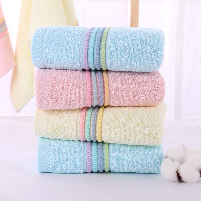 Towel Wholesale Cotton Household Thickened Absorbent Face Wash Cotton Adult Face Towel Polyester Cotton Gaoyang Factory Gift Stall