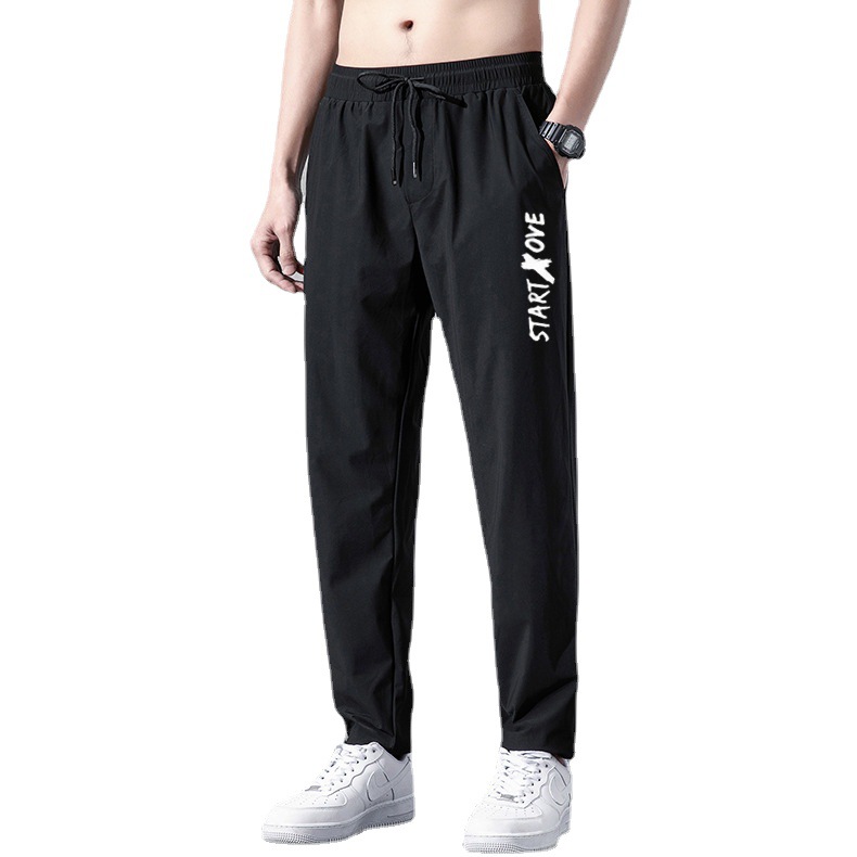 Shirt Less Clothing Straight Pants Men's Summer Thin Foreign Trade New Korean Loose Large Size Sports Casual Pants