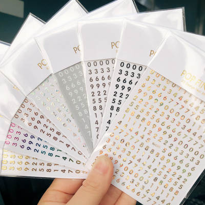 New Digital Nail Art Stickers Children's Hand Account Stickers Cross-border E-commerce Nail Art Accessories Digital Nail Art Stickers