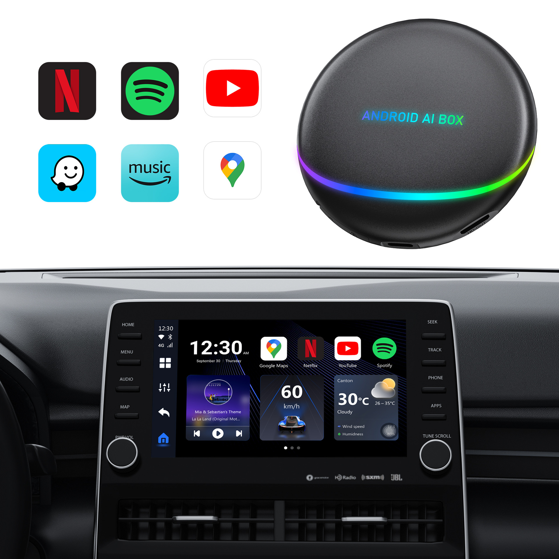OTTOCAST new S47 wired to wireless CarPlay box car android auto cross-border